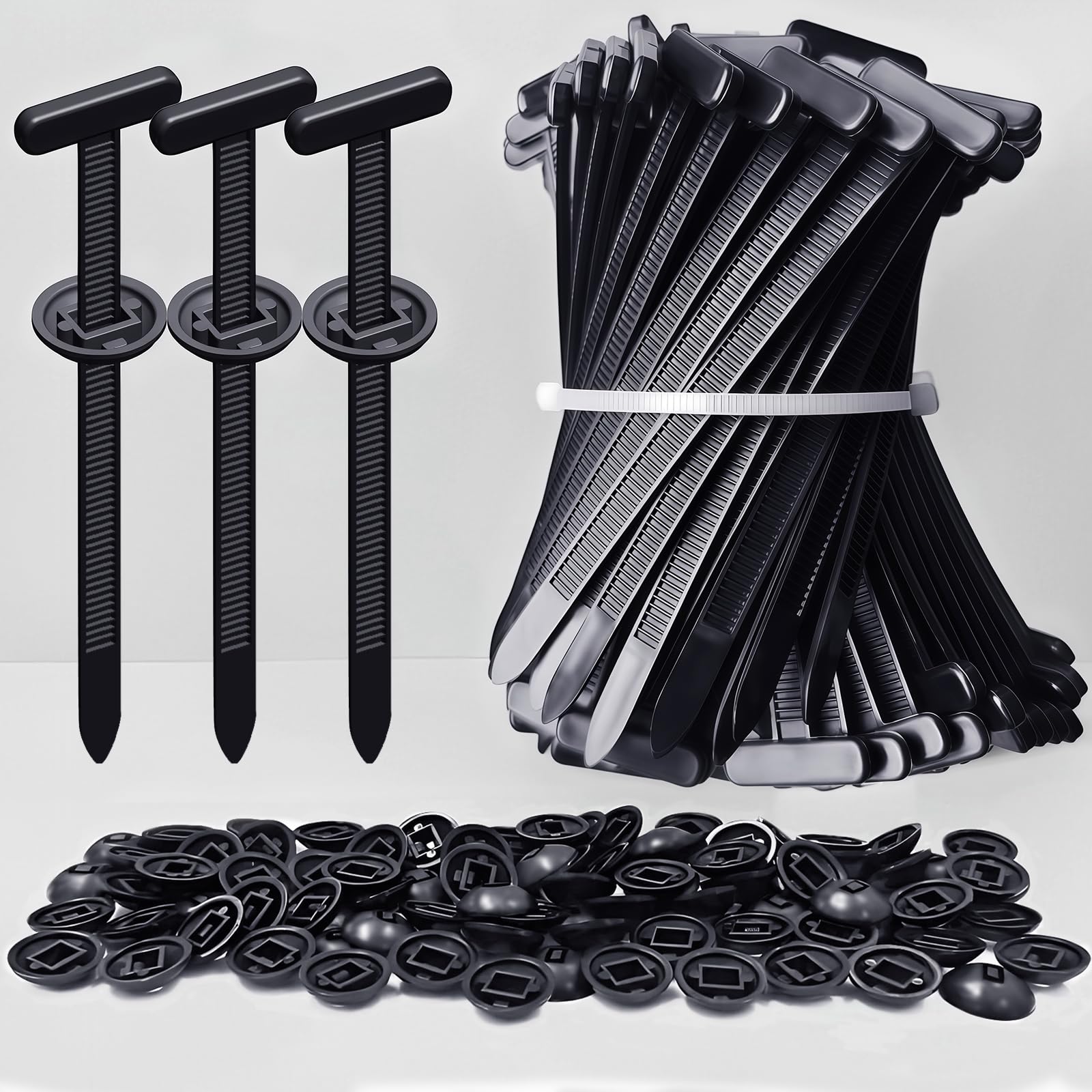 50-Pack Nylon Universal Cable Tie Buckles - Self-Locking Zip Ties For Automotive & DIY - View #10