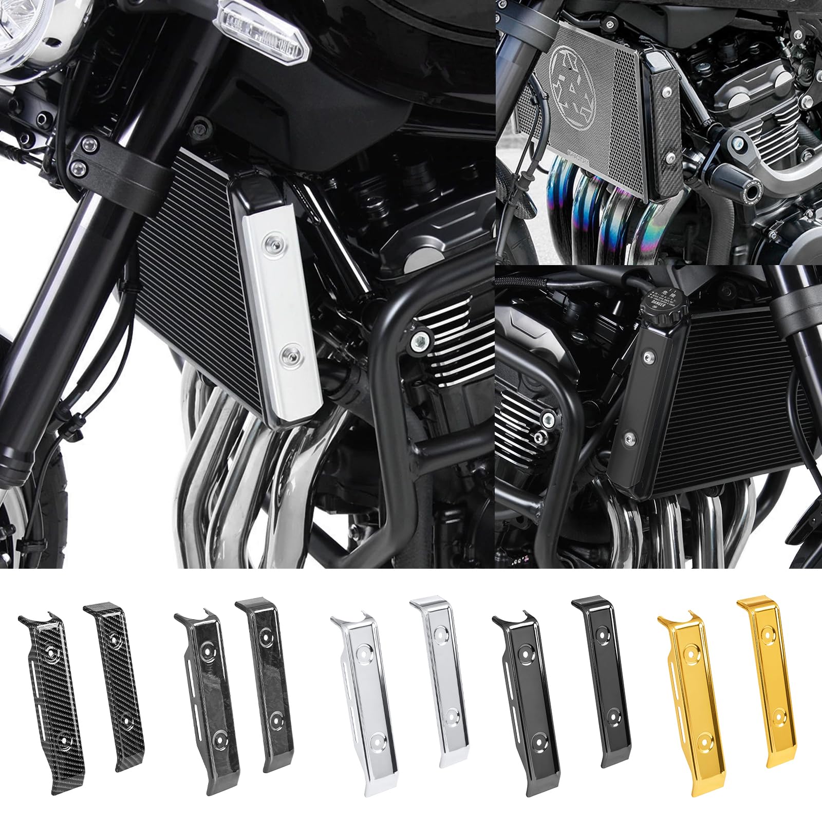 Copertura laterale per moto, Z900RS per Kawasaki Z900RS Cafe Z 900 Z900 RS 2021-2025, protezione laterale del radiatore (nero)