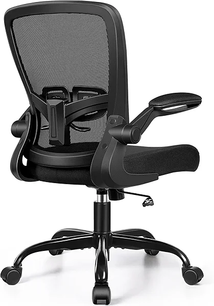 FelixKing Office Chair, Ergonomic Desk Chair with Adjustable Height and Lumbar Support Swivel Lumbar Support Desk Computer Chair with Flip up Armrests for Conference Room (Black) Black FK918