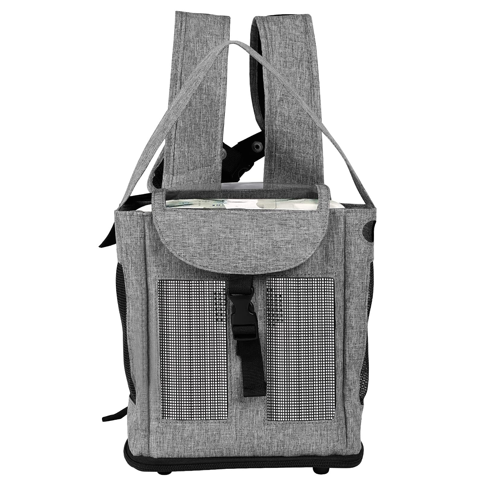 Mochila para dispositivo de oxígeno,mochila portátil con concentrador de oxígeno,bolsa de viaje para dispositivo móvil de oxígeno con correa,mochila de oxígeno compatible con Inogen One (Grigio)