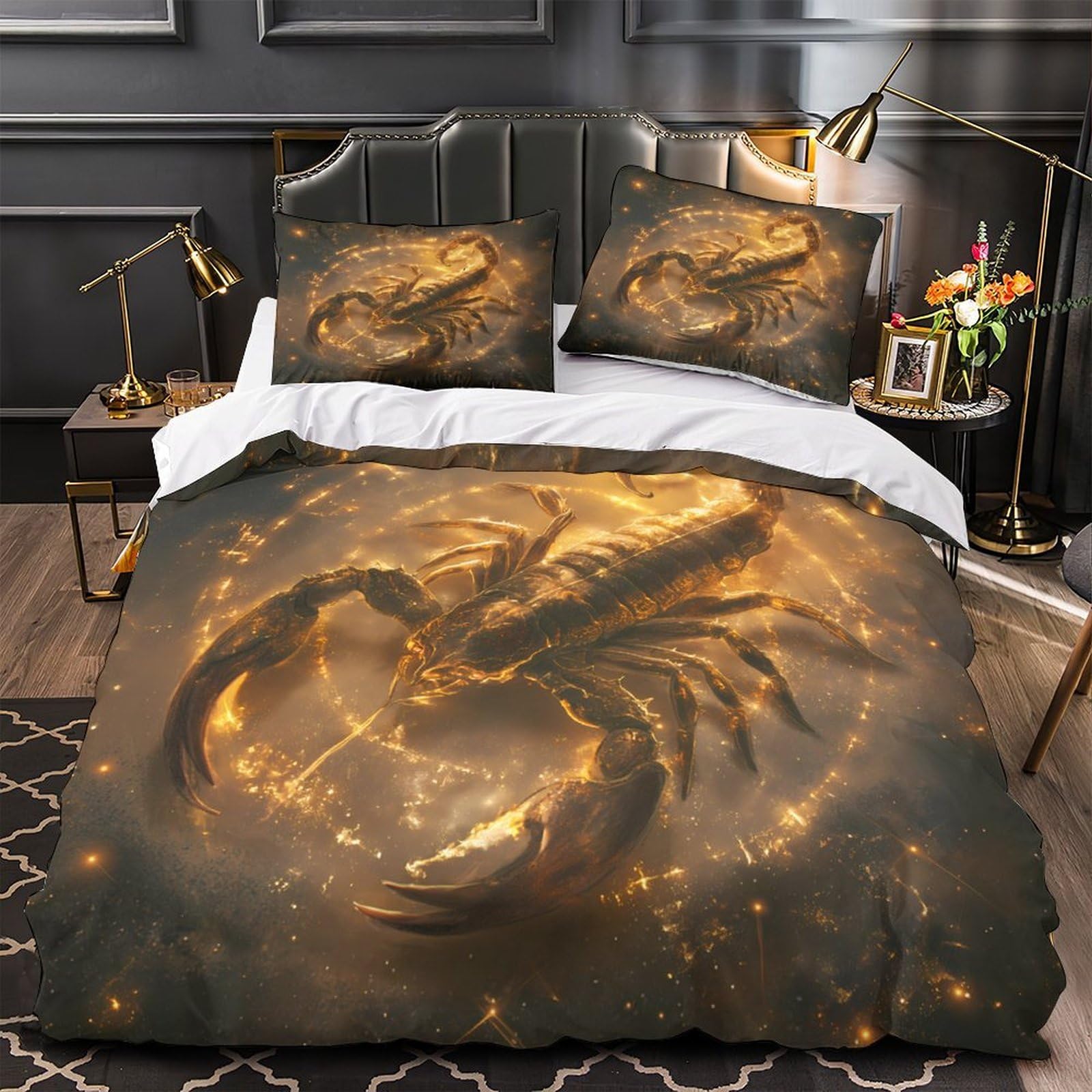 Housse de couette scorpion cosmique pour chambre d'enfant