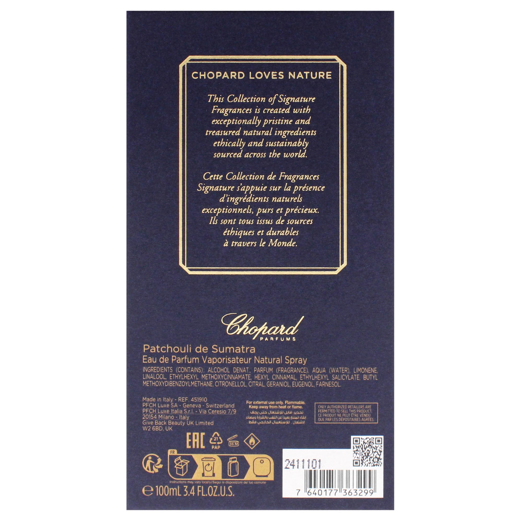 Perfumy damskie Chopard Patchouli Sumatra EDP 100 ml - Marka: Chopard - EAN: 7640177363299