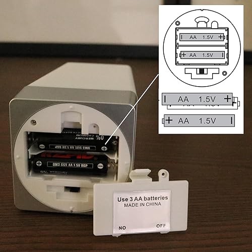 Miniatura 3 de WRalwaysLX Velador, diseño retro, luz LED nocturna. Lámpara de noche con sensor de movimiento infrarrojo, inalámbrico, de LED. Velador a pila