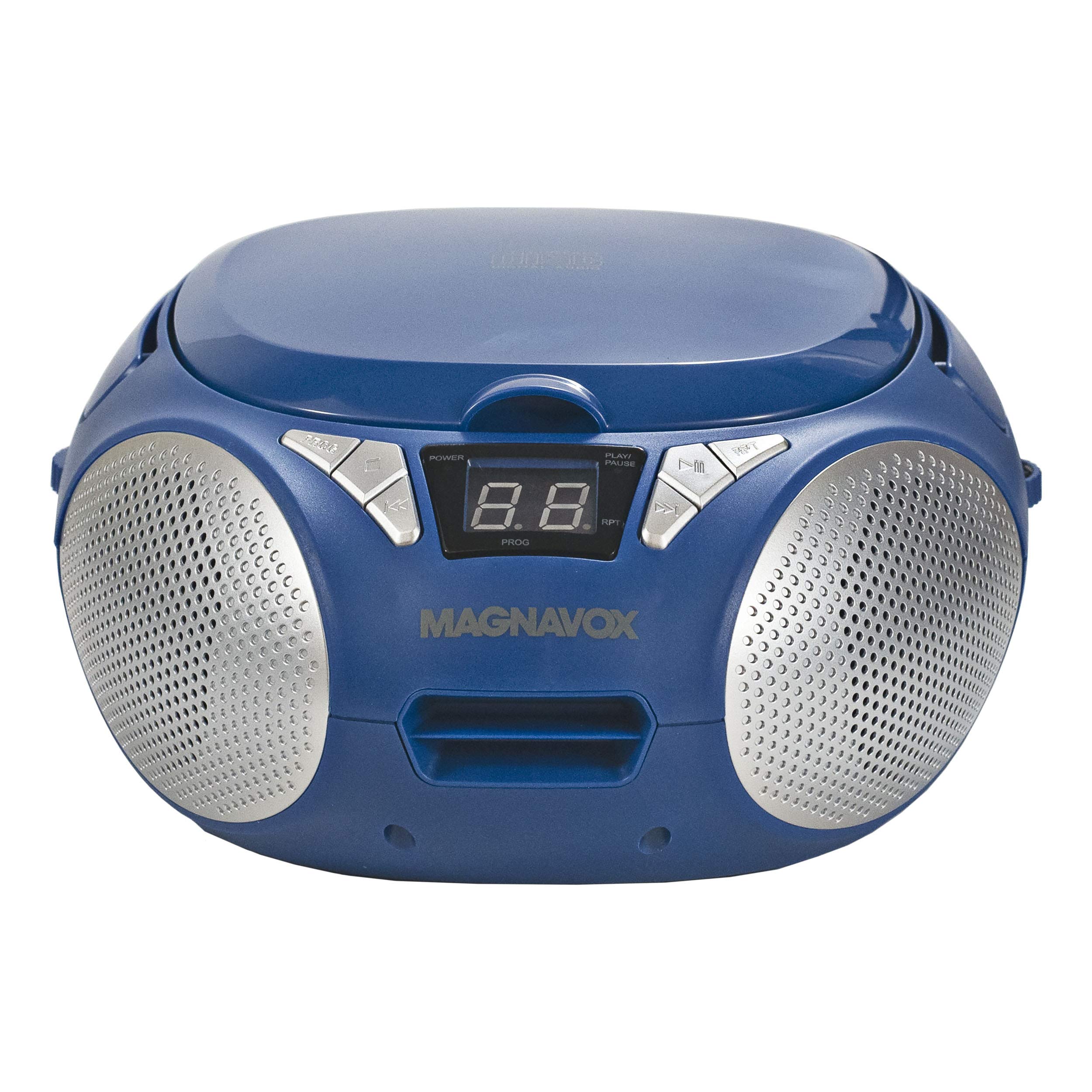Buy Magnavox MD6924BL Portable Top Loading CD Boombox with AM/FM Stereo Radio in Blue CDR/CD