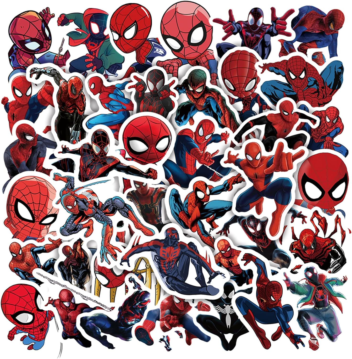 50Pcs Spider Man Cartoon Stickers for Gift Laptop Cellphone Water Bottle Skateboard Luggage Car Bumper, etc FEH Thumbnail