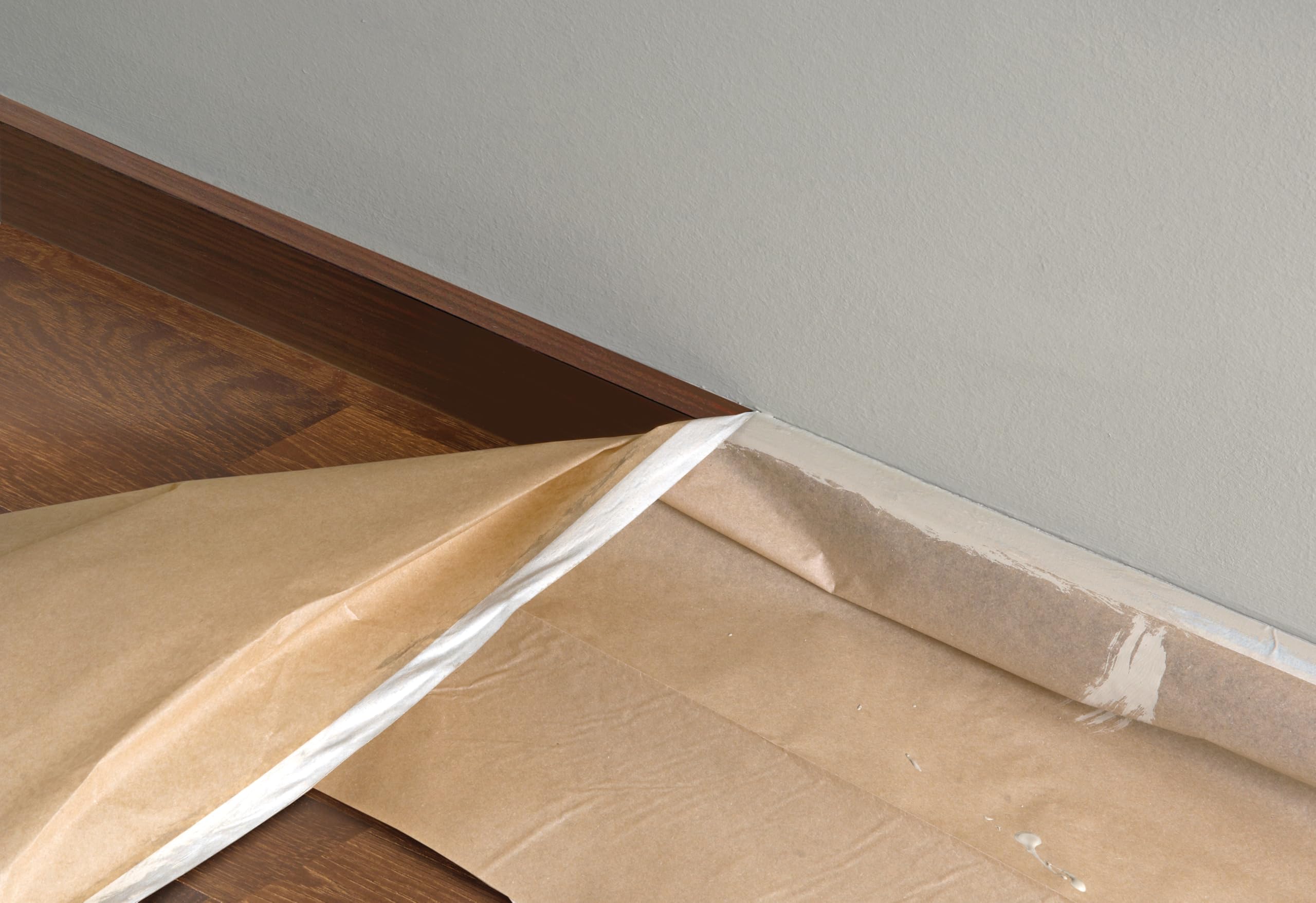 Pyma, Papier avec ruban, 30 cm x 45 m, ruban de masquage avec papier protecteur 2 en 1, idéal pour les travaux au pistolet et au rouleau.