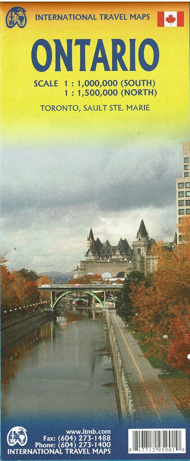 1. Ontario Travel Reference Map 3rd Ed. 2018 1:1M(S) /1:1.5M(N)      Map – January 1, 2018