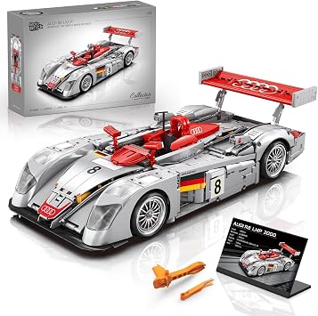 MOCBURIKU Audi R8 LM-P 24H Le Mans Winner, Collectible Race Car Building Kit for Adults Teens, 110 Scale Racing Techinc Car Model, Home or Office Decor Gift for Motorsport Fans Age 14+ 2,426 PCS