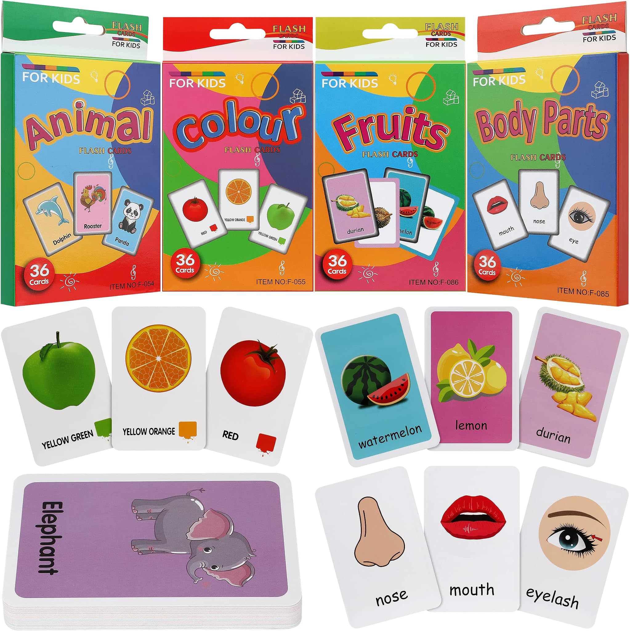 Leyun Kids Flash Cards Early Learning Set For Toddlers Age | Desertcart ...