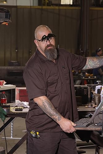 Vista 10 de Pyramex Onix Plus - Gafas de seguridad, lente antivaho transparente de 3.0 Ir con filtro abatible con marco negro Lente inferior antiniebla