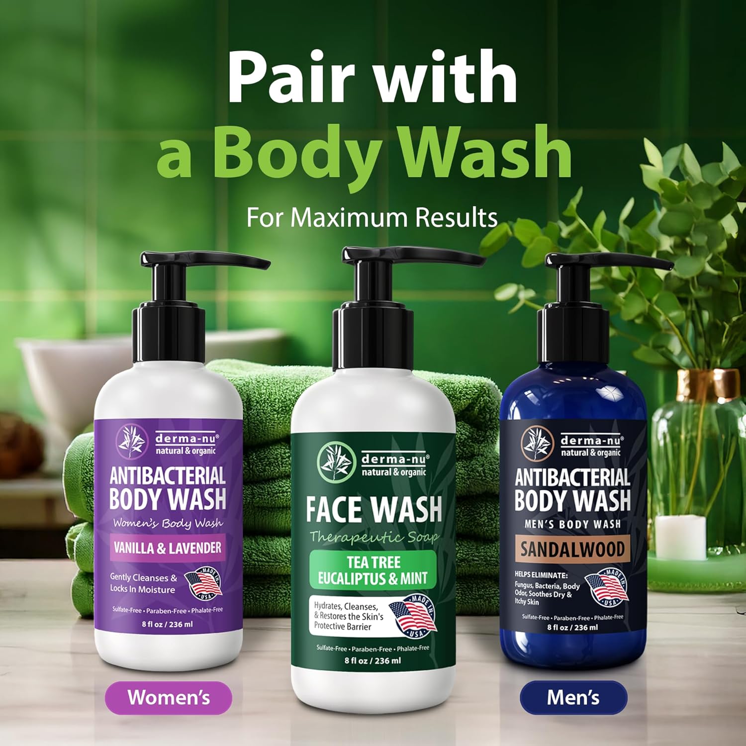 Gentle Face Wash for Men & Women – Hydrating Facial Cleanser for Eczema, Psoriasis & Sensitive Skin – Fights Redness, Oil & Breakouts – pH-Balanced & Perfect for Oily, Blemish-Prone Skin – 8oz - Image 6