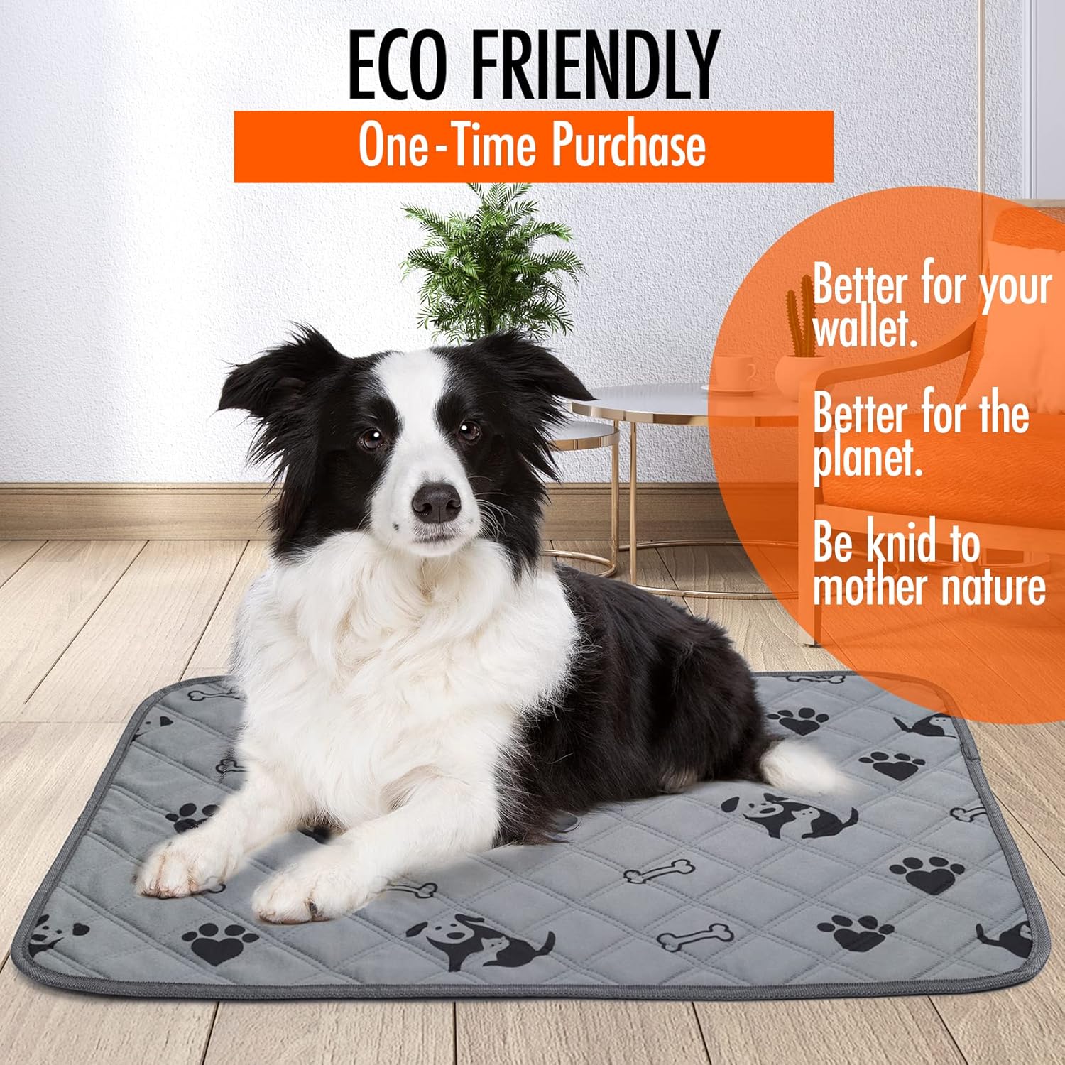 Washable Non-Slip Absorbent Dog Pee Pads, 2-Pack