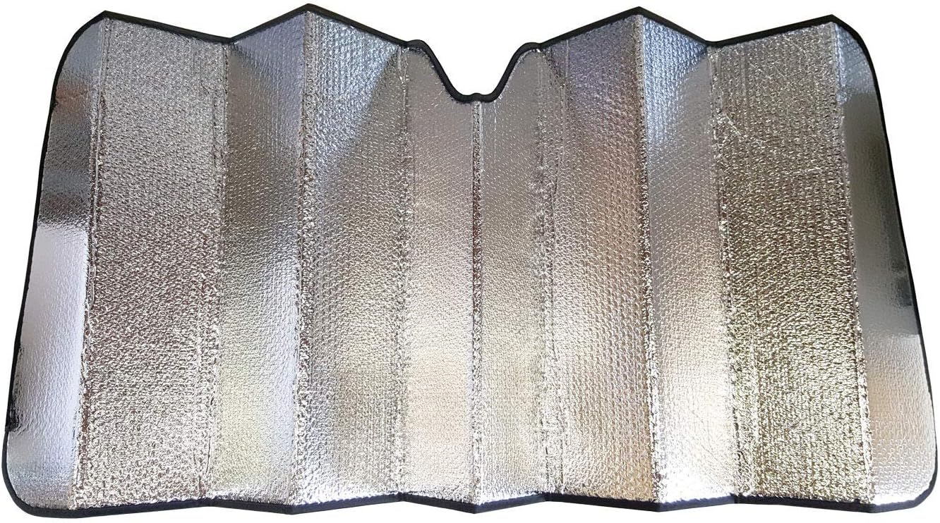 New Silver Double Bubble Standard Windshield Sun Shade Cars Trucks SUVS (57'' x 23'' (S))