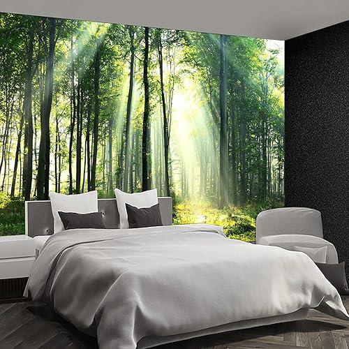 Miniatura 8 de Fightal - Papel tapiz de tela de bosque, bosque tropical, selva tropical, bosque de selva, mural de pared para dormitorio, bosque, árbol, paisaje