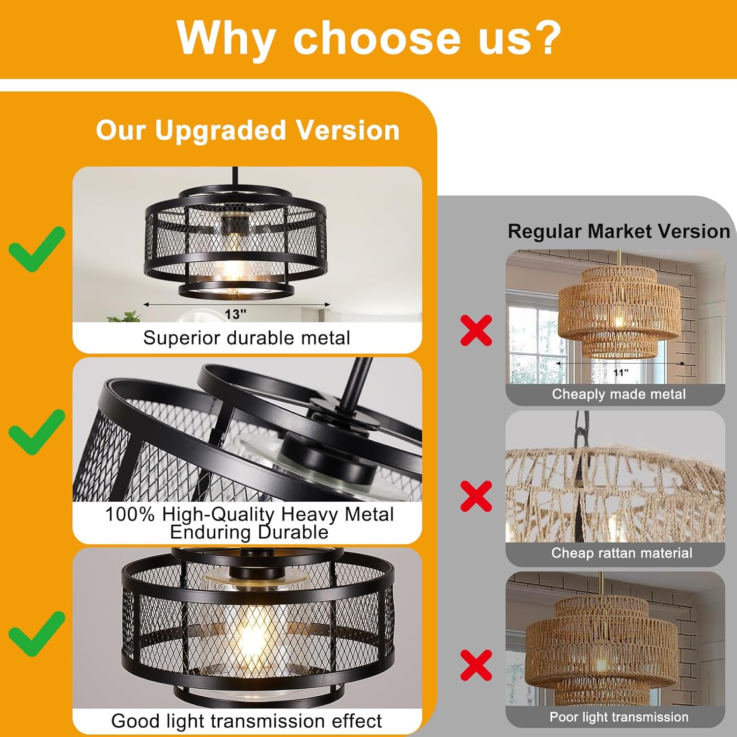 13" Modern Pendant Lights Kitchen Island, Matte Black Pendant Light Fixtures with Clear Glass Shade, Industrial Hanging Pendant Lights Fixture for Kitchen Island Dining Room Bedroom Hallway Entryway