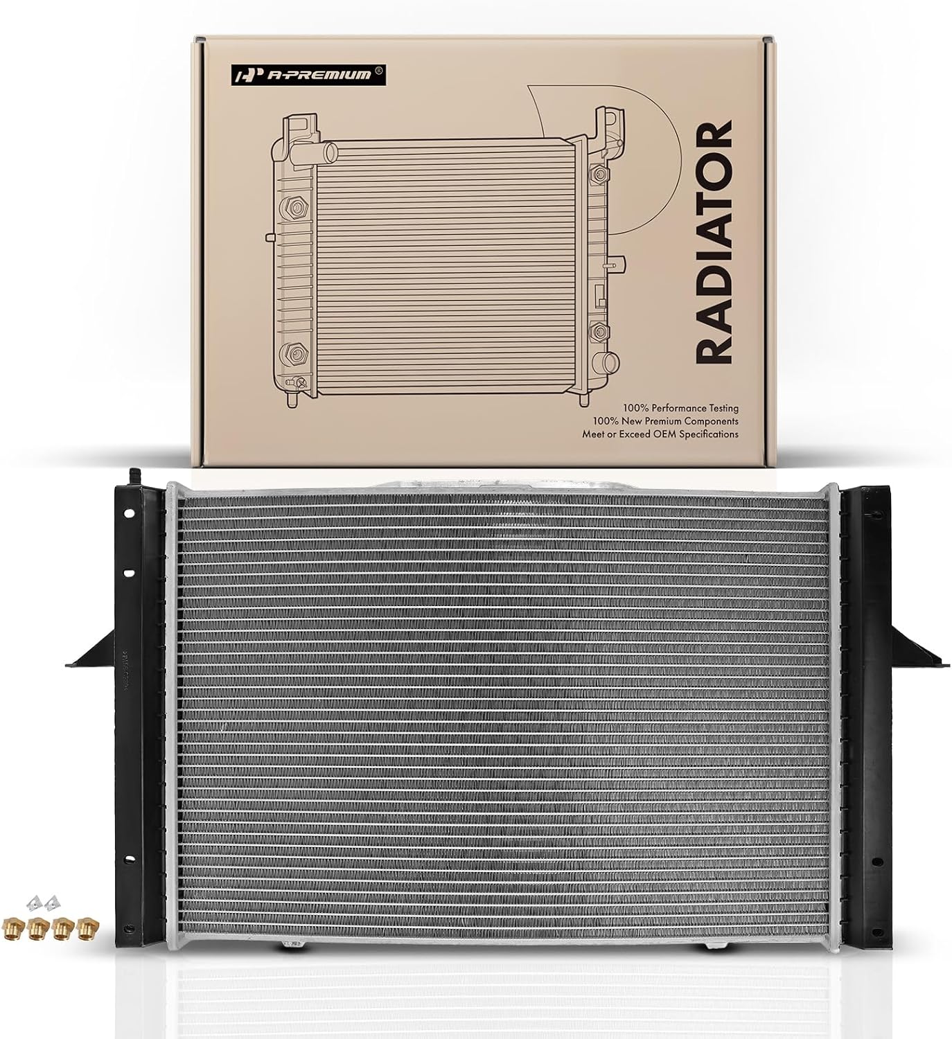 A-Premium Engine Coolant Radiator with Transmission Oil Cooler Compatible with Volvo C70 S70 V70 1998 850 1994-1997, Automatic Transmission, Replace# 86015864, 86025582