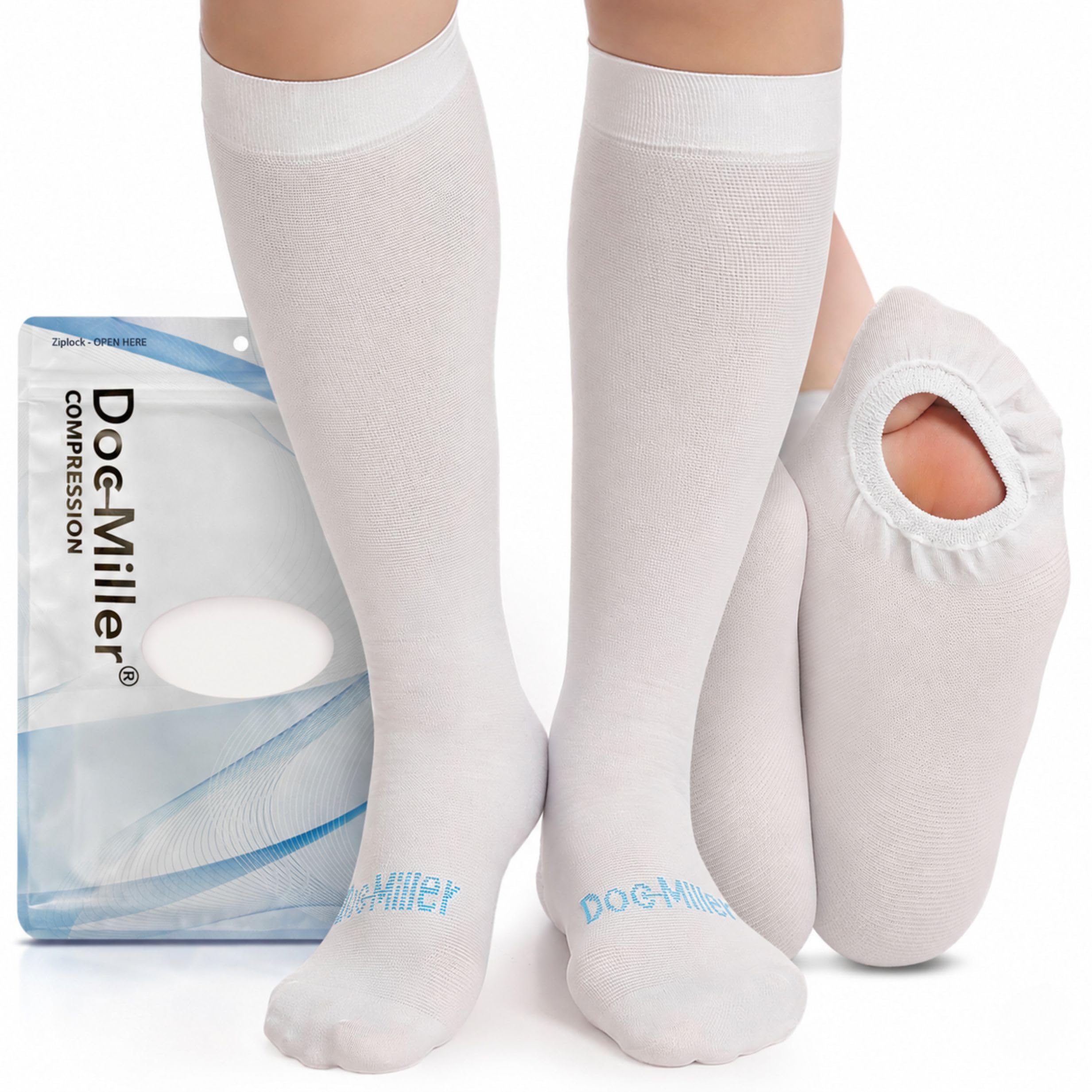 Doc Miller TED Hose Stockings Anti Embolism Knee High - medical compression garments | Mubboo