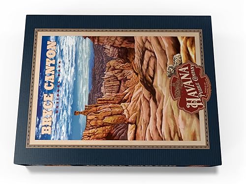 Miniatura 4 de MyPuzzle Bryce Canyon National Park - Pilares de piedra, póster de viaje vintage, rompecabezas premium de 1000 piezas para adultos