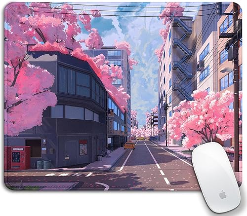 Miniatura 8 de Cindasun Alfombrilla de mouse de mármol rosa, 9.5 x 7.9 pulgadas, alfombrilla de mouse de goma antideslizante para computadora con diseño