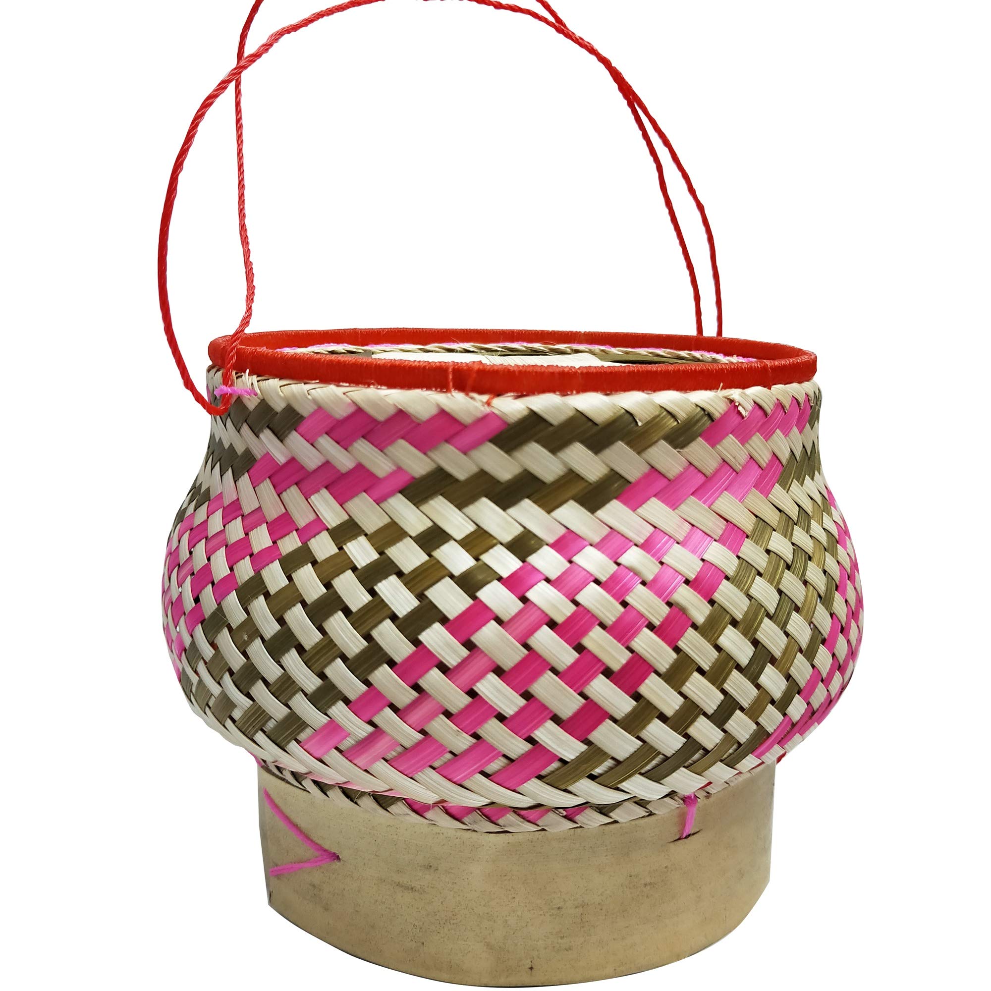 Heavens Tvcz Thai Sticky Rice Serving Travel Picnic Traditional Cookware Basket Handmade ''KRA-Tip'' for Holder Keeping The Sticky Rice After Steaming. Keep Sticky Rice Warm and Easy to Pick it