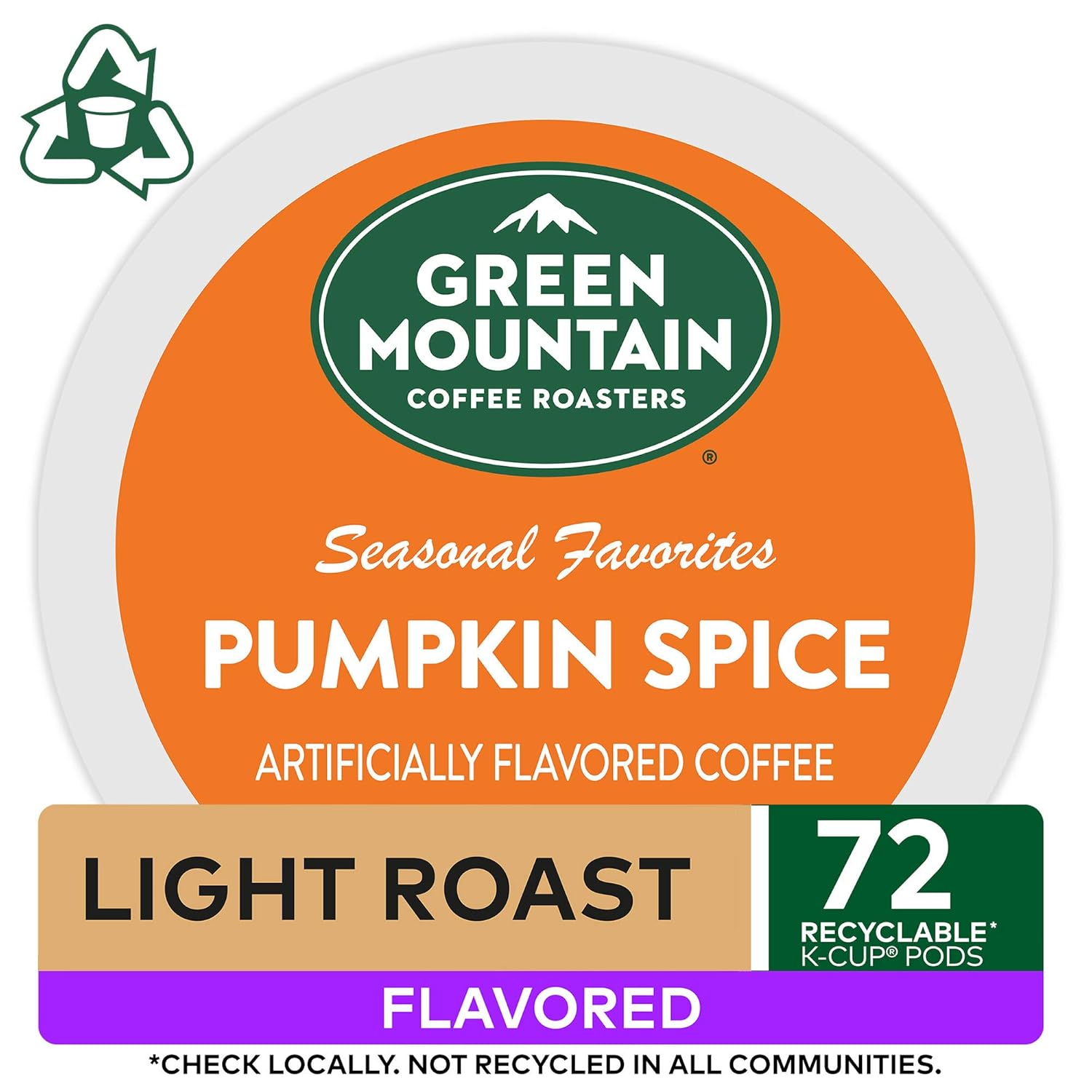 Green Mountain Coffee Roasters Seasonal Selections Pumpkin Spice, 72 Count