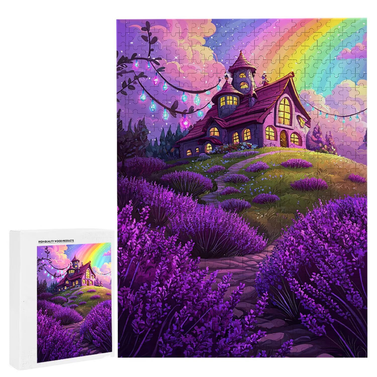 1500 Pezzi di Puzzle, Lavanda1500 Pezzi di Puzzle per Adulti, Regalo di Anniversario, Regalo di Natale, Decorazione Della Casa, Prevenzione Della Degenerazione Cerebrale Negli Anziani v-923