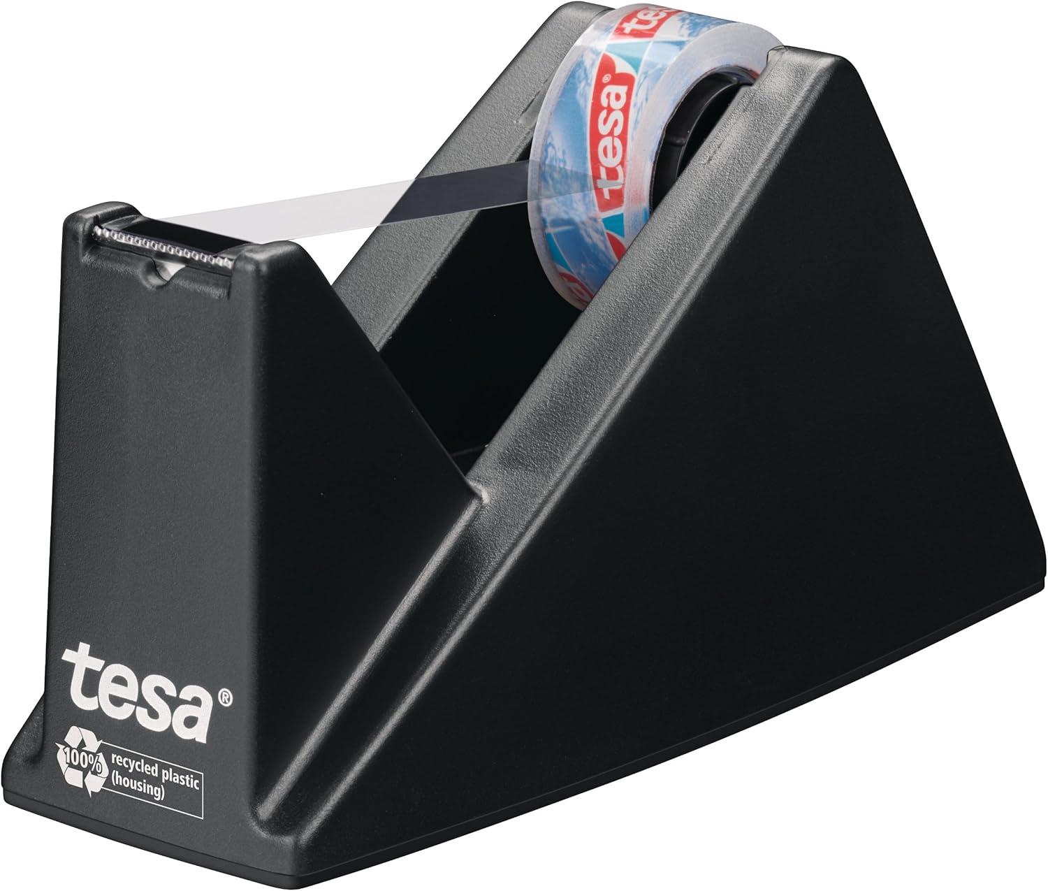 Tesa Tesafilm 57327-00003-00 Table Tape Dispenser up to 33 m: 19 mm Filled Black