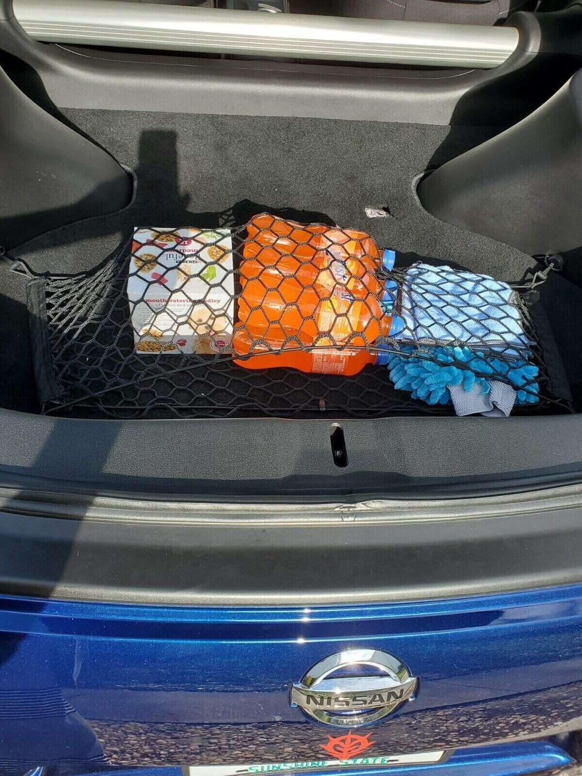 EACCESSORIES EA Trunk Organizer Cargo Net for Nissan 370Z 2009-2021 - Floor Style Cargo Net for Coupe - Premium Mesh Elastic Car Trunk Organizer