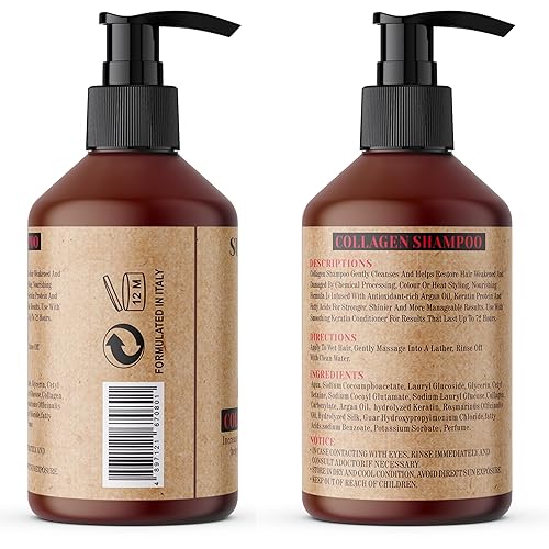 Miniatura 7 de Champú de colágeno para el cabello para mujeres, engrosamiento y crecimiento de grado de salón, limpieza profesional para mechones más completos y