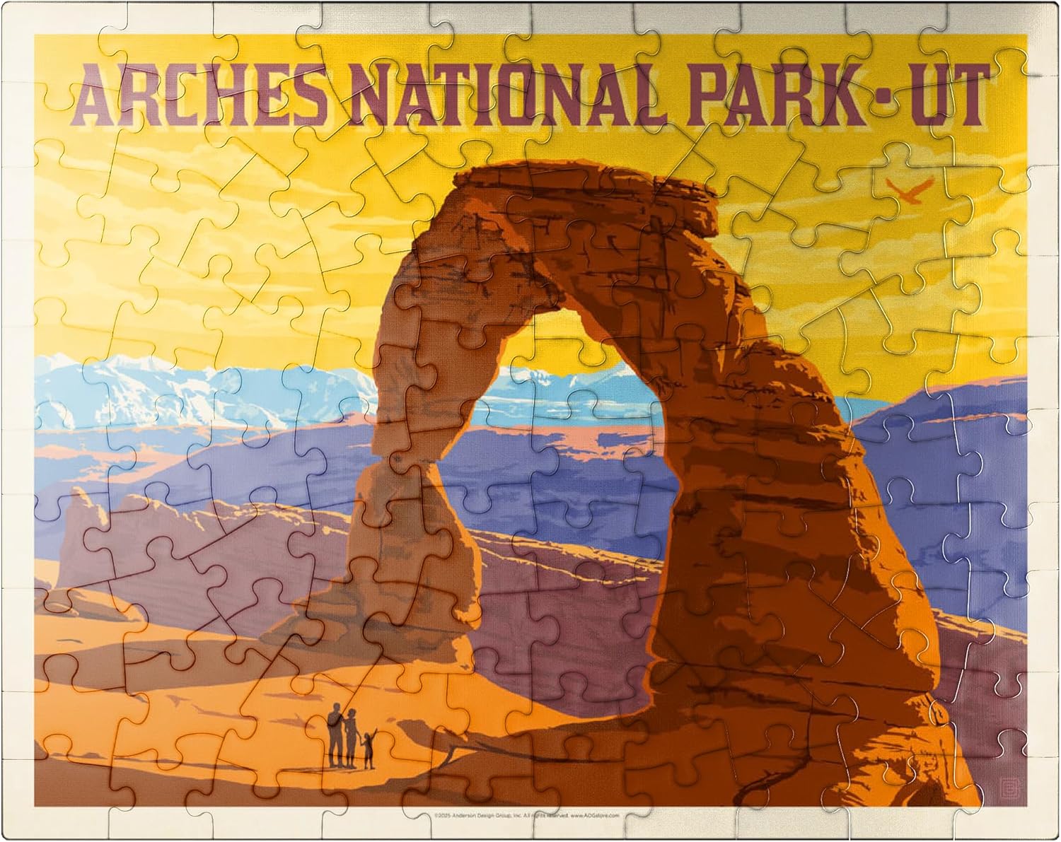 MyPuzzle Arches National Park: Delicate Arch Sunset (Horizontal) - Premium 1000 Piece Jigsaw Puzzle for Adults