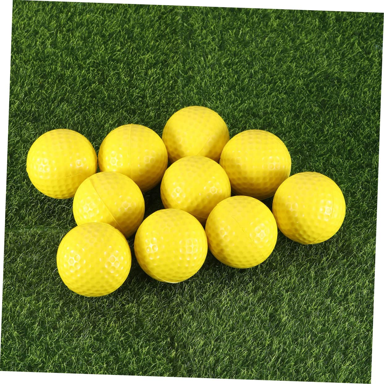 HANABASS 12pcs Yellow for Indoor and Outdoor Training for Practicing Swings Chips and Putting Techniques Golfing Accessories for Skill Improvement