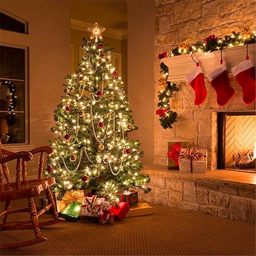 Miniatura 4 de ER CHEN 200 luces LED, luces de hadas impermeables que funcionan con pilas, con control remoto, 66 pies, 8 modos, alambre de cobre recubierto de