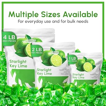 Starlight Candy, Individually Wrapped (2 Pound, Key Lime)