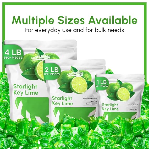 Starlight Candy, Individually Wrapped (2 Pound, Key Lime)