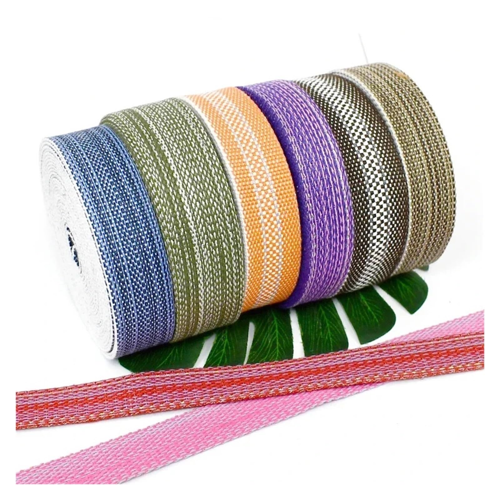 Passamaneria Jacquard Nastro in pizzo jacquard da 2/5/10 m, 25-34 mm, for cucire vestiti, bagagli, scarpe, decorazioni, accessori fai te(Red-25mm,2Meters)