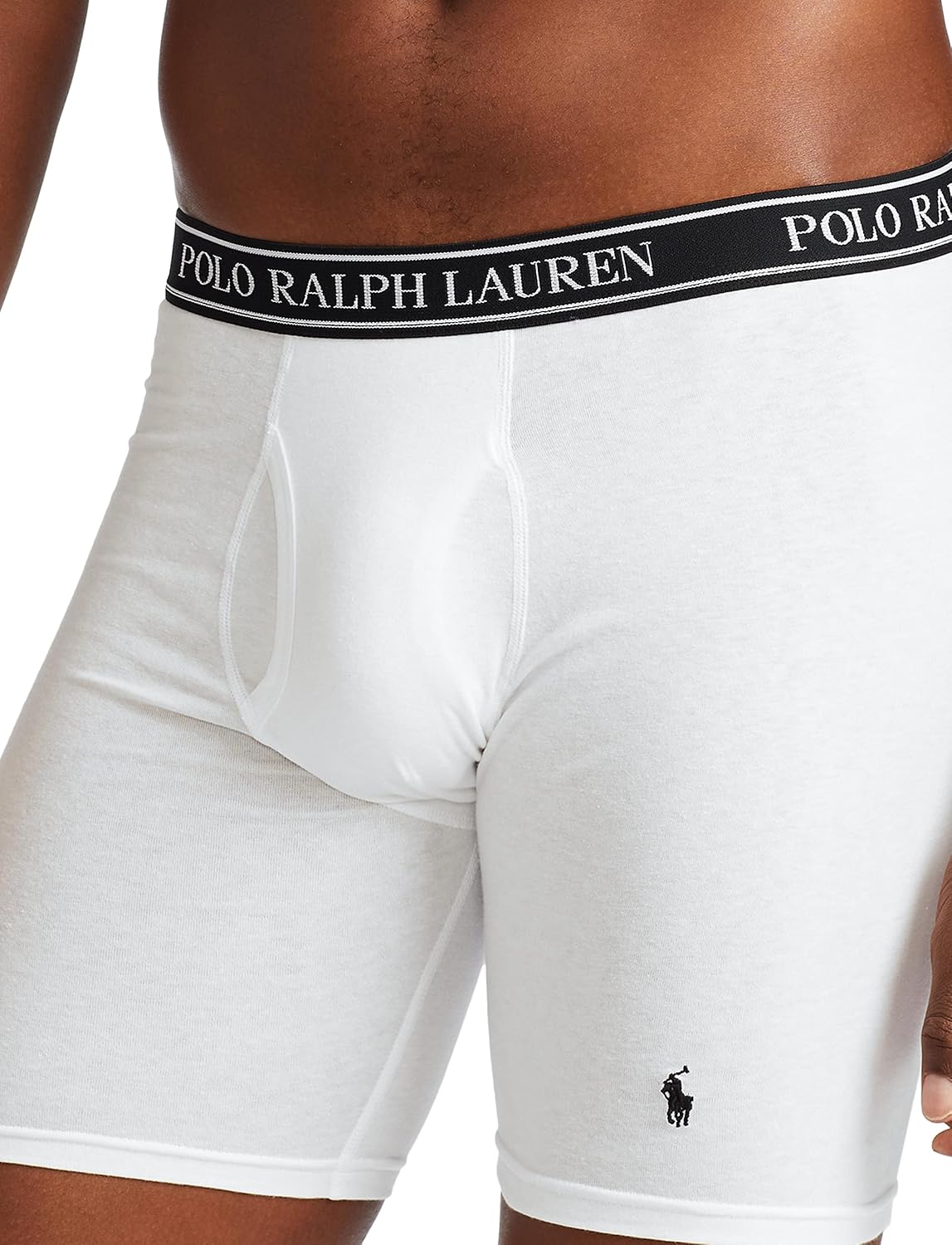 POLO RALPH LAUREN Underwear Boxer Brief, 3-Pack, Stretch Classic Fit, Moisture Wicking Pouch, Regular, Trunk & Long Leg