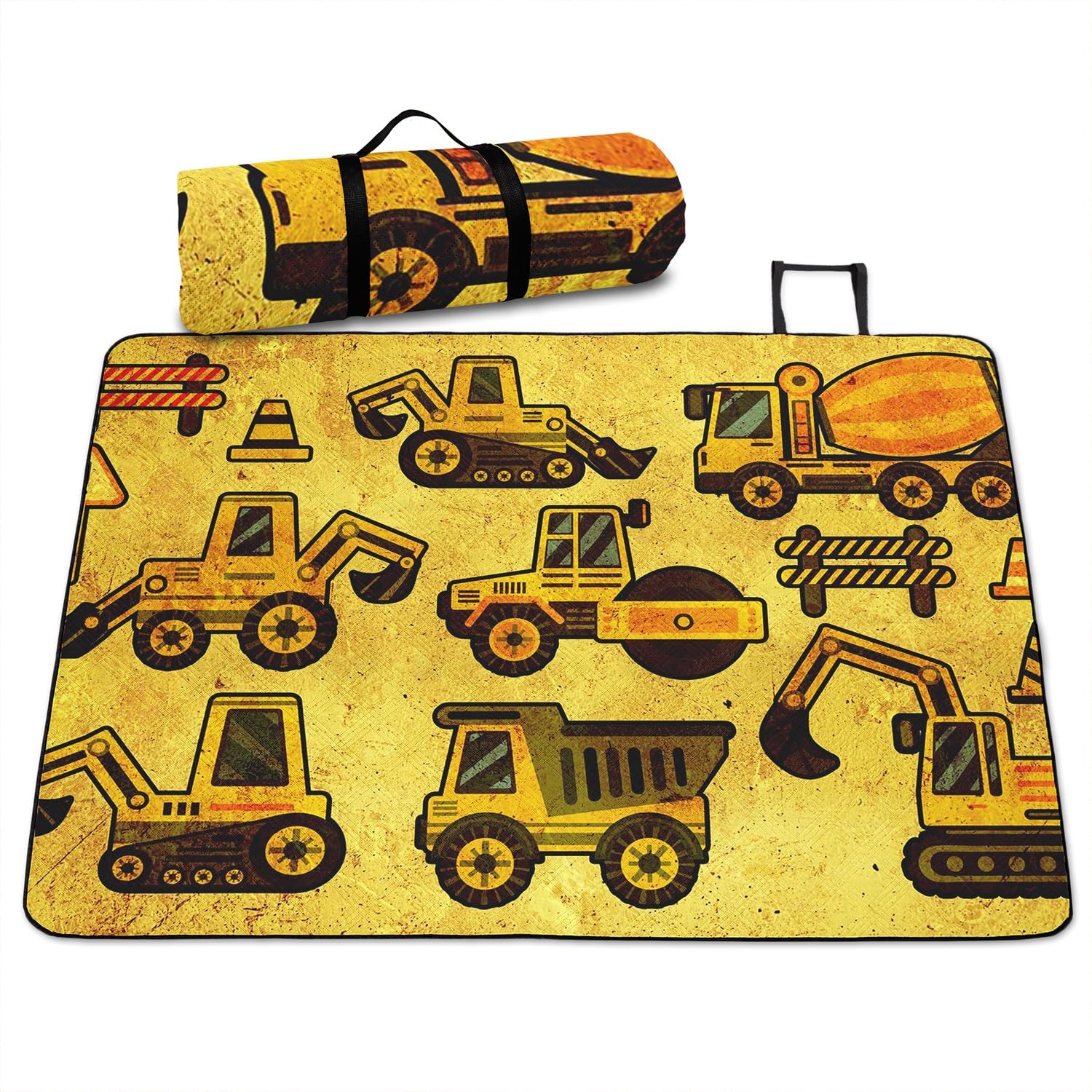 Amazon.com: Kids Construction Picnic Blanket 60x80, Boys Cartoon Car Picnic  Beach Blanket, Cartoon Machinery Truck Picnic Mat, Yellow Tractor Excavator Picnic  Outdoor Blanket Waterproof Kids Car Theme Picnic Set : Patio, Lawn