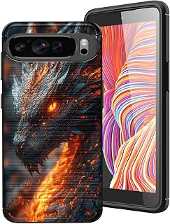 for Google Pixel 10 Pro XL Brushed Texture Case,Ultra-Thin and Soft TPU Phone Cover Designed for Google Pixel 10 Pro XL,Lava Fire Dragon