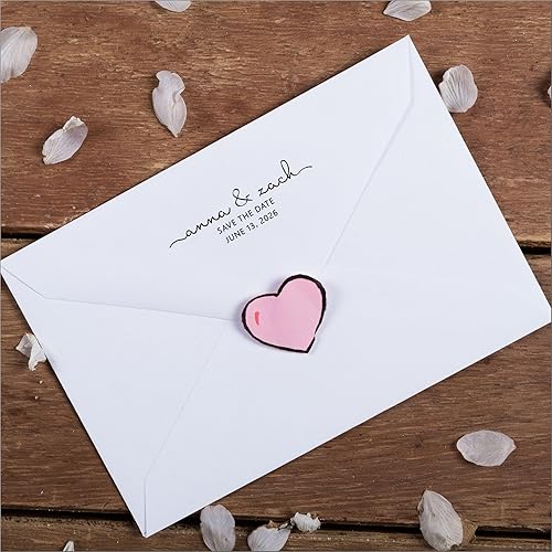 Miniatura 4 de Modern Calligraphy - Sello de dirección de retorno con entintado personalizado, preentintado, tinta negra