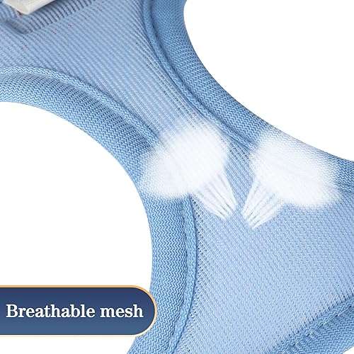 Miniatura 5 de YIMEIS Juego de arnés y correa para perro, arnés de malla suave sin tirones, chaleco reflectante ajustable para cachorros para perros pequeños,