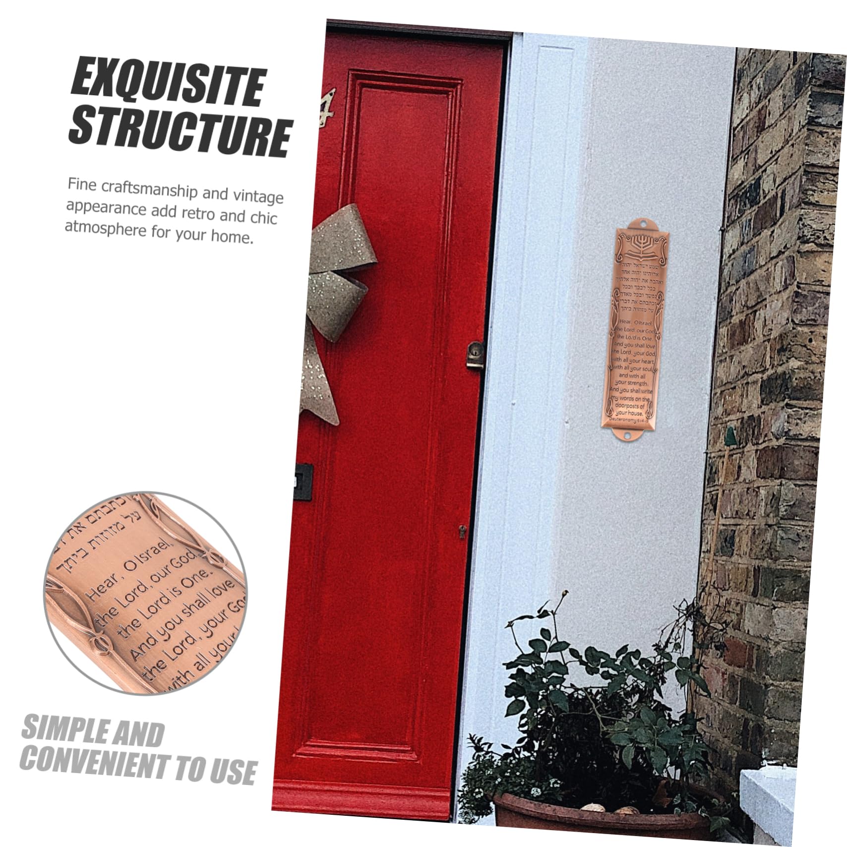 Mezuzah Decorativa Per Porta - 40 Pezzi Simbolo Ebraico Per Benedizione Casa - Foto 8