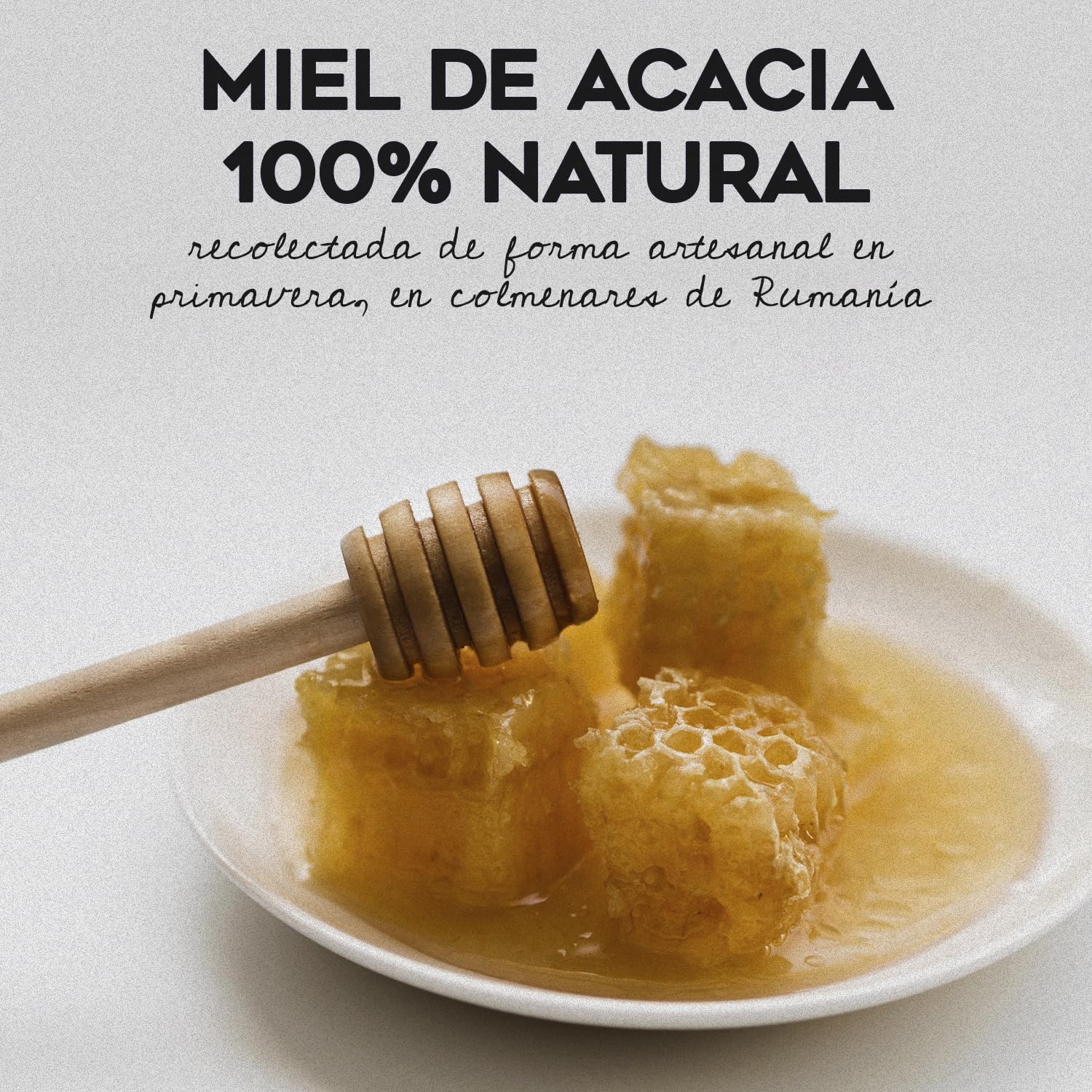 L'Abella Mel | Miel de Acacia 100% Natural y Pura | Miel Pura de Abeja Sin Pasteurizar Ni Aditivos | Recolección Manual Directa del Apicultor | Apiarios Artesanos Europeos | 1 kg