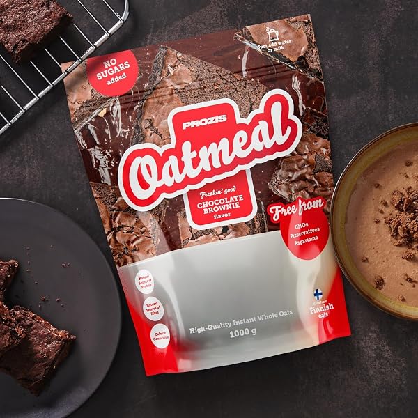 Prozis Oatmeal Avena Integrale 1000 g - gusto Brownie - 2