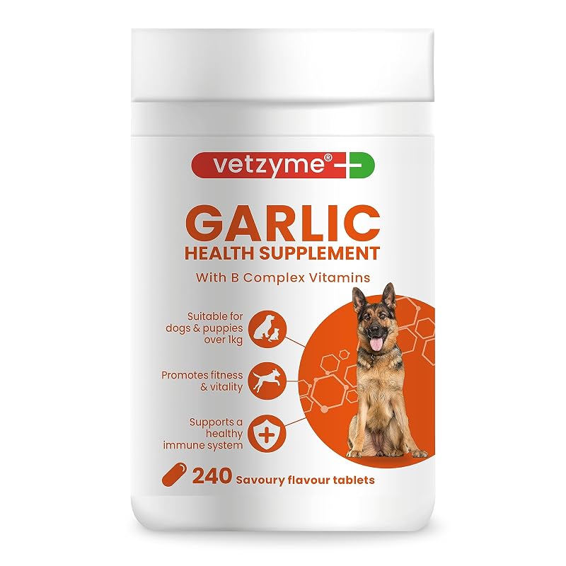Suplemento para Cães em Comprimidos com Alho Vetzyme, 240 Comprimidos