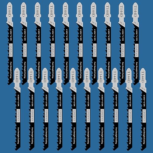 Miniatura 7 de Hojas de sierra de calar con mango en T, 20 unidades, T144D con estuche, compatibles con Bosch Dewalt Black y Decker Juego de hojas de sierra de