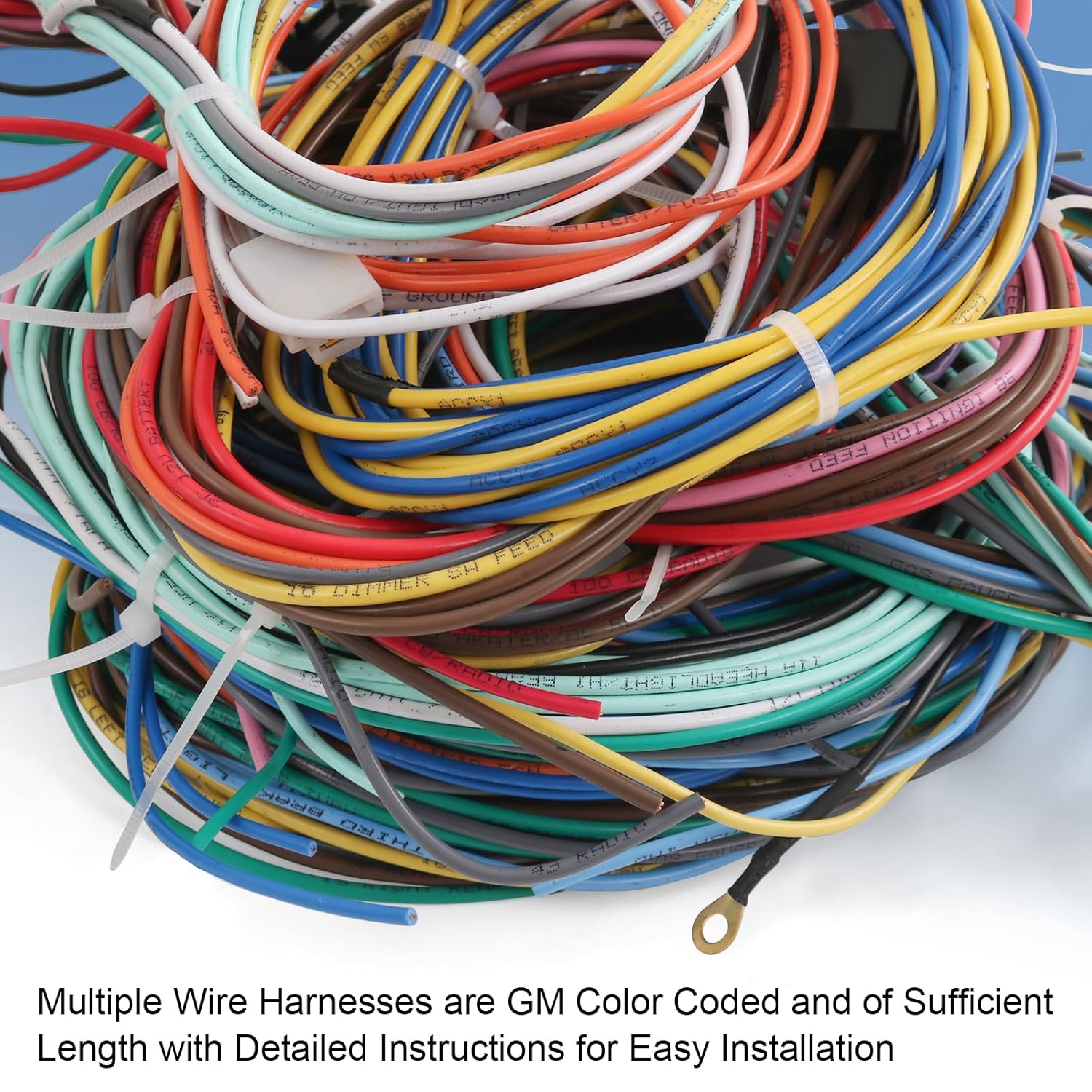 22 Circuit Universal Wiring Harness Kit Compatible with GM Tilt Columns Car Truck 1968-1996