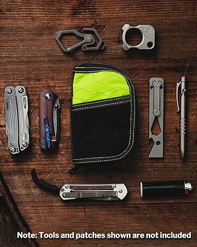 Miniatura 9 de VIPERADE VE10 Bolsa EDC pequeña de bolsillo, bolsa de herramientas de bolsillo con 10 compartimentos, organizador de bolsillo para hombres para