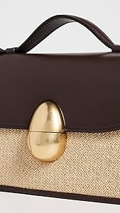 NEOUS Women's Phoenix 1.0 Raffia Bag, Natural/Dark Chocolate