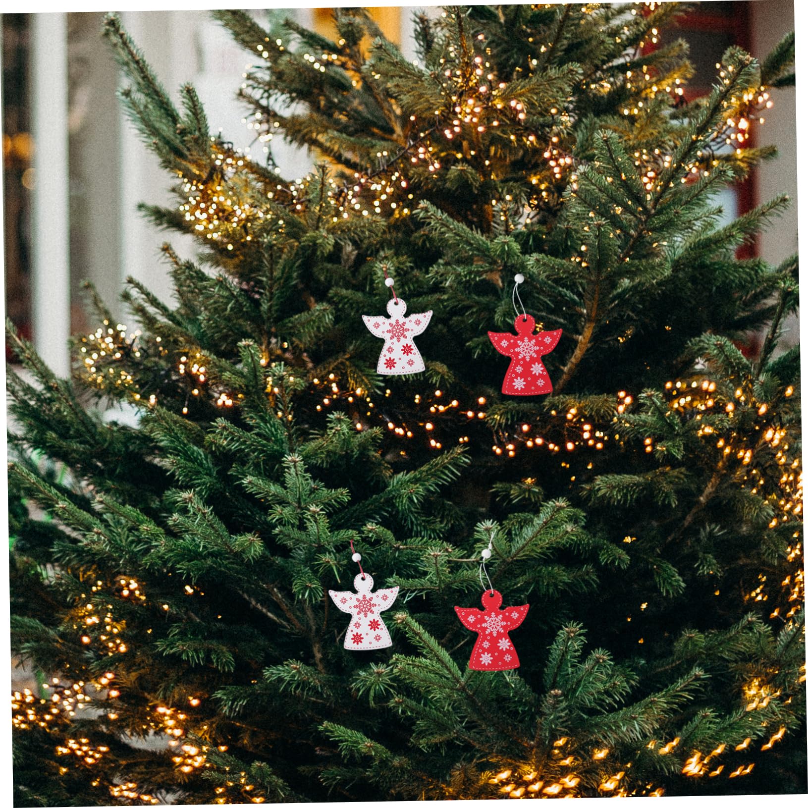 TEHAUX 100 Uds Adorno De Ángel Colgante De Navidad Accesorios De Madera Para Fiesta De Navidad Colgante De Ángel De Navidad Colgantes De Ángel De Navidad