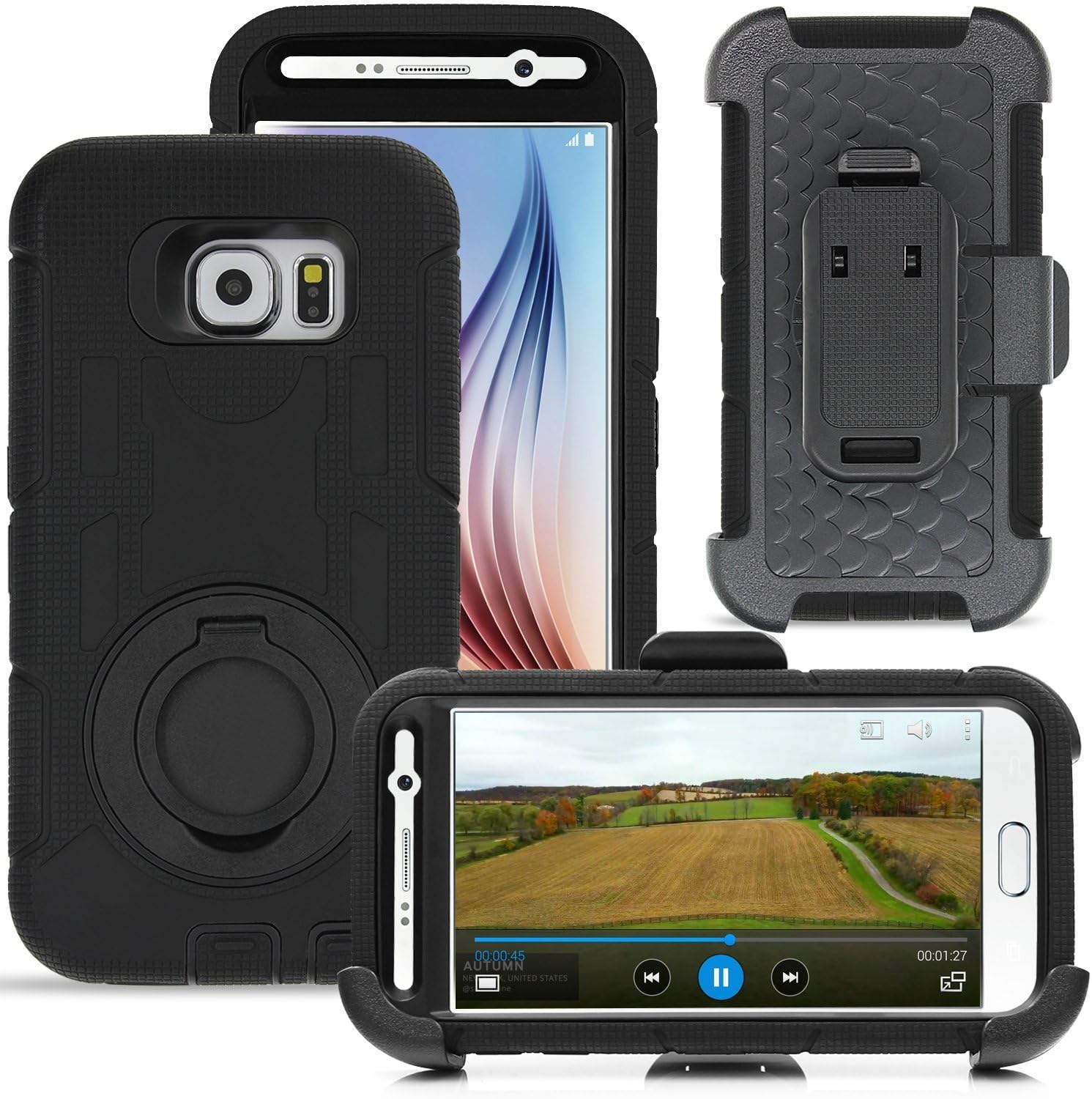 BEEK Galaxy S6 Edge Case Heavy Duty Hybird Rugged for